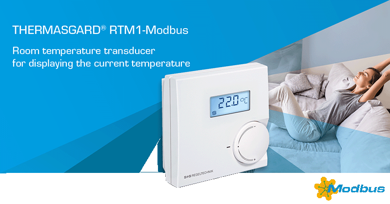 Raumtemperatur-Messumformer mit Modbus-Anschluss