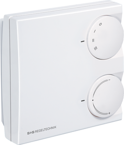 Room temperature measuring transducer, RTF xx PD (Baldur 2) design with sensor, potentiometer (1 kOhm, max. 0.1 W) and rocker switch (max. 24 V AC / DC, max. 130 mA), 1101-40B0-5019-349