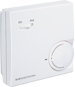 Room temperature measuring transducer, RTF xx PW (Baldur 2) design with sensor, potentiometer (1 kOhm, max. 0.1 W) and rocker switch (max. 24 V AC / DC, max. 130 mA), 1101-40B0-5067-348