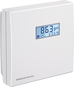 Sensor de humedad, temperatura, calidad del aire y CO2 para interiores, RFTM-CO2-W con display, 1501-61B6-7321-200
