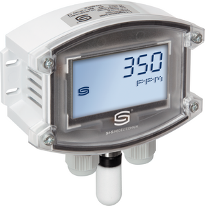 Мультифункциональный датчик для открытой установки/
измерительный преобразователь, для измерения влажности, температуры, AFTM-CO2 - Modbus with display, 1501-7116-6071-200