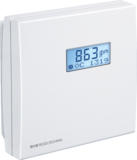 Room CO2 sensor and measuring transducer, RCO2 - W con display (Baldur 2), 1501-61B0-7321-200